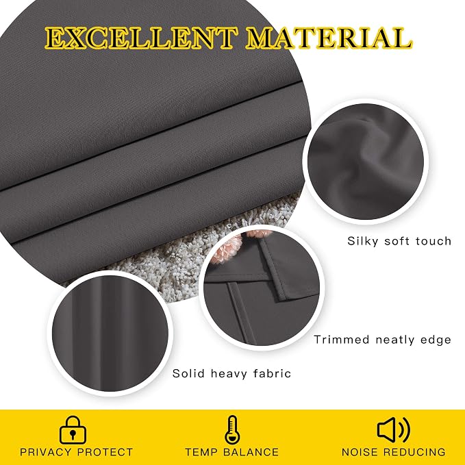 NICETOWN Bedroom Blackout Curtains Panels - Image 4