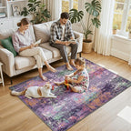 Washable Area Rugs 4'x6' Non-Slip Modern Abstract Soft - Image 2