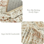 9x12 Area Rugs for Living Room, Non Slip Machine Washable Vintage Rugs - Image 6