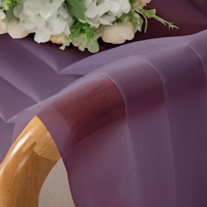 OWENIE Sheer Curtains 96 Inches Long 2 Panels Set, Transparent Light Filtering - Image 4