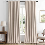 MIULEE 100% Blackout Linen Curtains by MIULEE
