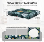 8Pcs Outdoor Cushion Covers, Patio Cushion Covers, Stretch Elastic Slipcovers - Image 2