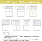 Black Valances for Windows, Light Filtering Faux Linen Textured Small Short - Image 3