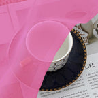 OWENIE Sheer Hot Pink Curtains for Bedroom Living Room 78 Inches Long 2 Panels - Image 9