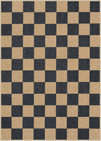 Lahome Checkered Easy Jute Area Rug, 5x7 Outdoor Patio Rug Washable Carpet - Image 8