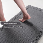 RESARE Waffle Bath Mat for Bathroom, Super Absorbent Bathroom Rugs Non Slip - Image 3