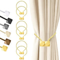 Hion Magnetic Curtain Tiebacks Golden 6 Pack, Curtain Tiebacks Buckles by Hion