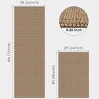 KOZYFLY Area Rug Runner Sets of 2 Pcs 2x3 and 2x6 Washable Kitchen Rugs Non - Image 2