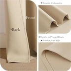 PONY DANCE Beige Blackout Curtains - Image 6