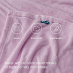 Bedsure GentleSoft Fleece Blankets King Size Lilac Lavender - Image 3