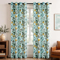 Topfinel Green Floral Curtains 84 Inches Long Vintage French Country Grommet by Topfinel