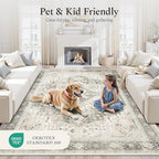 Rugflix 5x7 Area Rugs for Living Room, Machine Washable Rug Non Slip Stain - Image 5
