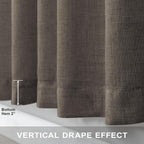 96 Inch Long Dark Brown Living Room Curtains - Image 5
