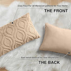 decorUhome Throw Pillow Covers 12x20 Inch Set of 2, Soft Plush Faux Wool Light - Image 8