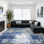Washable Area Rugs 10'x14' Non-Slip Modern Abstract Soft by RELEANY