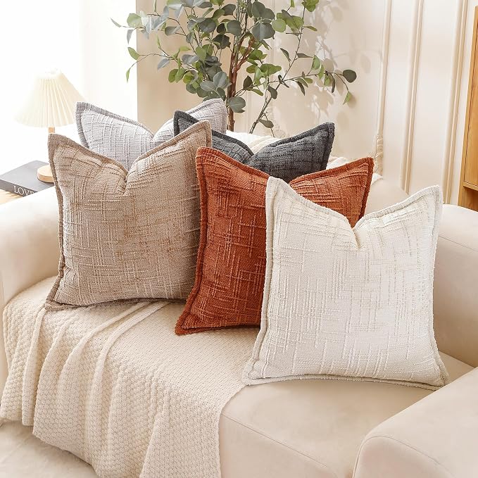 HPUK Fall Chenille Soft Throw Pillow Covers 18x18 Set of 2, Accent Cushion - Image 6