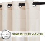 NICETOWN Flax Linen Sheer Curtains 108" Length - Image 2