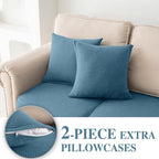 Couch Cushion Covers for Sectional Sofa L Shape Washable Separate Seat Chaise - Image 3