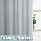 LAMIT 72 inch Linen Curtains for Living Room, Grommet Thick Linen Textured - Image 4