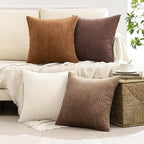 MIULEE Boho Farmhouse Throw Pillow Covers 20x20 Inch Set of 4 Rustic Mordern - Image 2