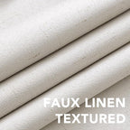 H.VERSAILTEX 100% Blackout Curtains Ivory, Linen Blackout Curtains 96 inch - Image 4