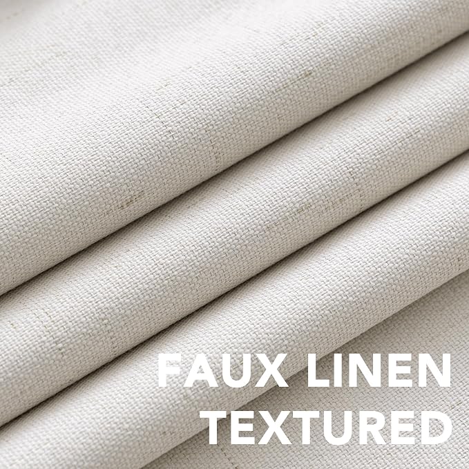 H.VERSAILTEX Linen Blackout Curtains 72 Inches Long 100% Absolutely Blackout - Image 4