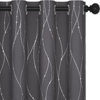 Deconovo Grey Blackout Curtains by Deconovo