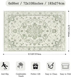 Madane 6x9 Area Rugs for Living Room, Vintage Stain Resistant Area Rug - Image 2