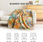 MSGKV Throw Blanket for Couch Bed Cotton Leopard Animals Twin Size Blanket - Image 4