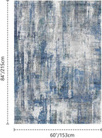 Latte&Fog 5x7 Area Rugs for Living Room Bedroom, Boho Non Slip Low Pile Carpet - Image 2