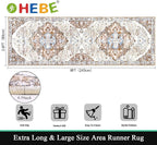HEBE Hallway Runner Rug 2'8''x8' Washable Vintage Distressed Area Rugs Non Slip - Image 2