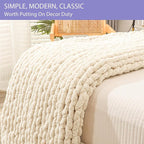 Bigacogo Chunky Knit Throw Blanket - Image 6