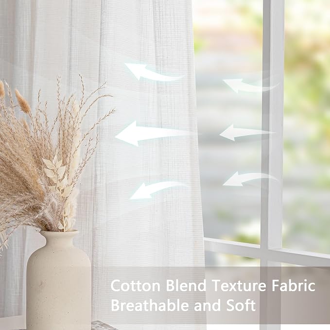 MYSKY HOME Natural French Door Curtains - Image 5