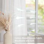 MYSKY HOME Small Window Natural Curtains - Image 6