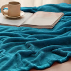 Bedsure GentleSoft Fleece Blankets Queen Size Teal - Image 5