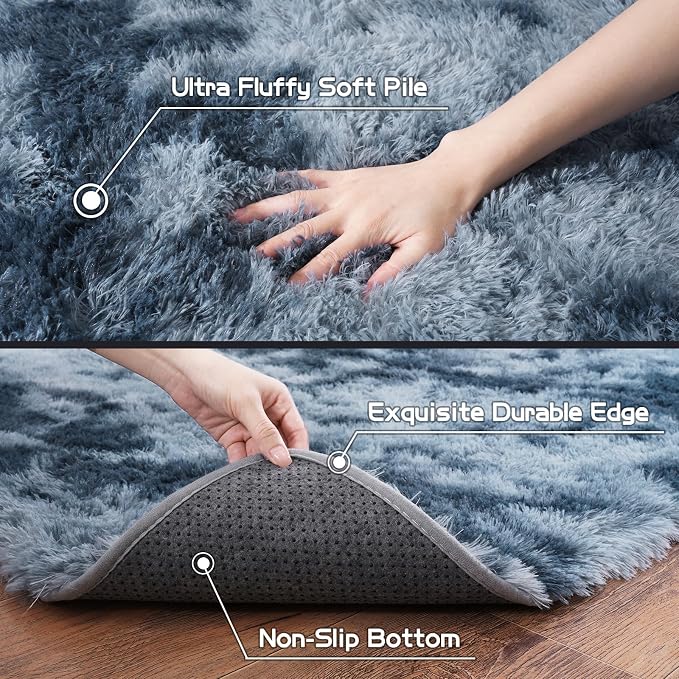 Pionblank Large Rug for Living Room 6x9 Feet, Modern Soft Shag Area Rug - Image 7