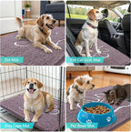 OLANLY Dog Door Mat for Muddy Paws 48x30, Paw Print Design, Absorbs Moisture - Image 7