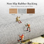 Rugflix 2x6 Runner Rug for Hallway, Washable Kitchen Runner Non Slip, Soft Low - Image 5