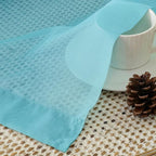 Aiyufeng Aqua Sheer Curtains 72 Inch Length 2 Panels Set, Light Filtering Airy - Image 2