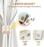 SRG Handmade Magnetic Curtain Tiebacks 2 Pack Sparkling Glass Wrapped Wooden - Image 7