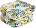 MSGKV Boho Throw Blanket for Couch Cotton Leaves Blanket 50"x60" Throws for by MSGKVHomeTextiles
