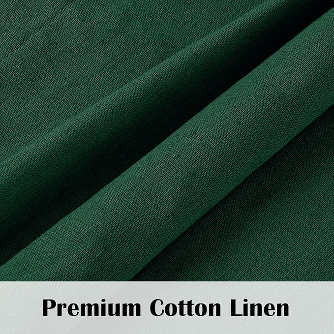 FRAMICS Boho Kitchen Curtains 36 Inch Length, Farmhouse Cotton Linen Tier - Image 7