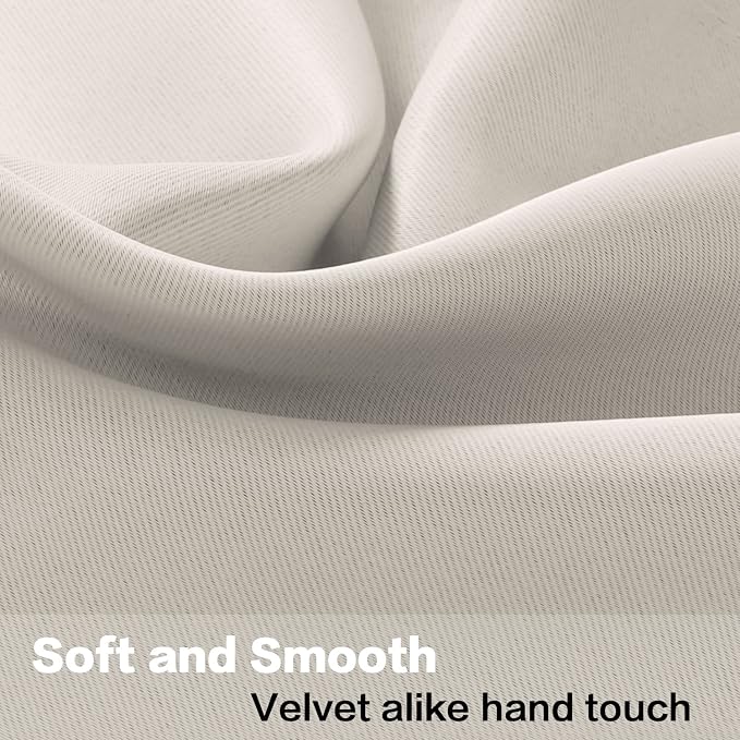 H.VERSAILTEX Ivory Valances for Windows, Room Drakening Small Window Kitchen - Image 5