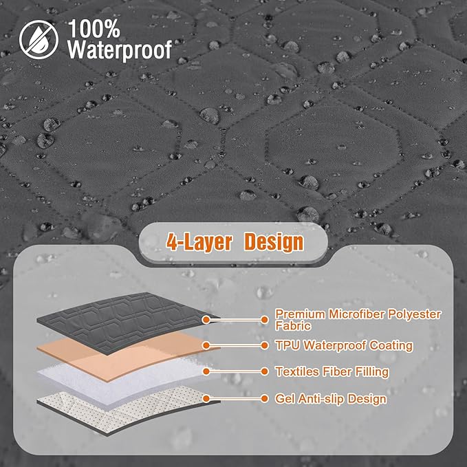 VANSOFY Waterproof Recliner Couch Covers, Sofa Covers 1-Piece Washable - Image 6