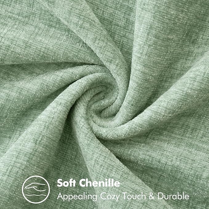MIULEE Pack of 2 Couch Throw Pillow Covers 20x20 Inch Greyish Green Farmhouse - Image 4