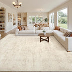 Area Rugs 9x12 Living Room: Vintage Boho Neutral Washable Rug Indoor Soft Large - Image 8