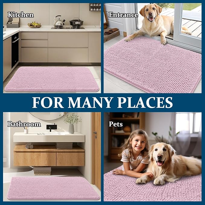 OLANLY Dog Door Mat for Muddy Paws 47x32, Absorbs Moisture and Dirt, Absorbent - Image 8