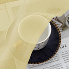 Chyhomenyc Mustard Yellow Sheer Valances - Image 3