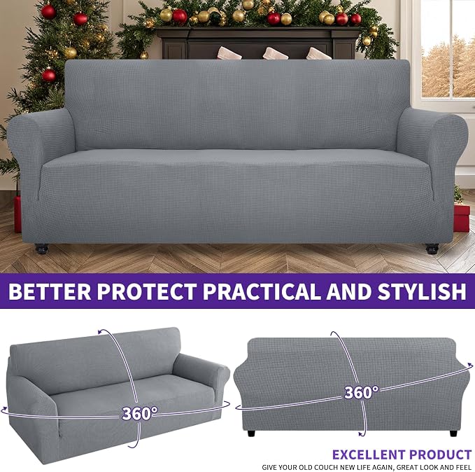 ZNSAYOTX Stretch Oversized Couch Cover Universal Sofa Covers - Image 5
