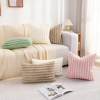 decorUhome Cozy Faux Fur Throw Pillow Covers 12x20 Set of 2 Decorative Soft - Image 9